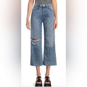 HUDSON JEANS Rosie High Rise Cropped Wide Leg Jeans